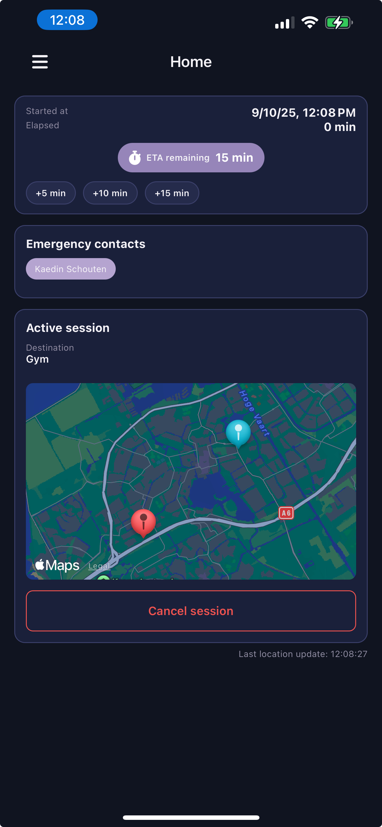 NightOwl Create Session Screenshot